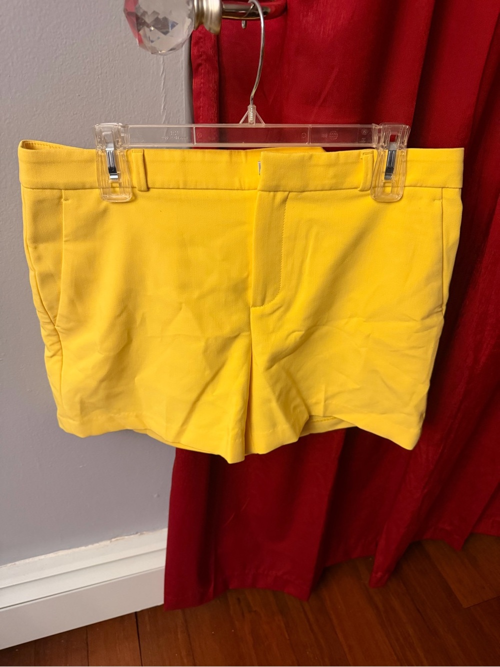 Banana Republic Bright Yellow High-Waist Tailored Shorts